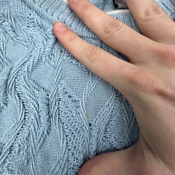 Coogi Australlia Basics Short Sleeve Sweater Blue Knit Women’s Unisex Size 2X - Picture 10 of 16